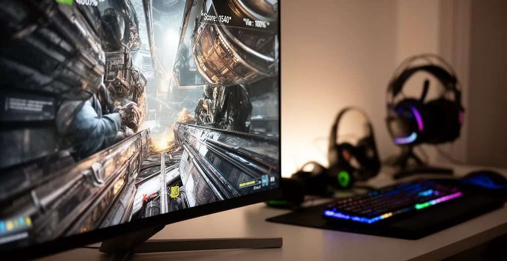 Écran TV 4K affichant détails graphiques upscaling PSSR