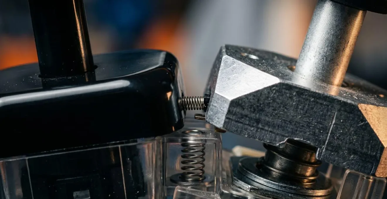 Comparaison en gros plan de joysticks arcade Sanwa et Seimitsu