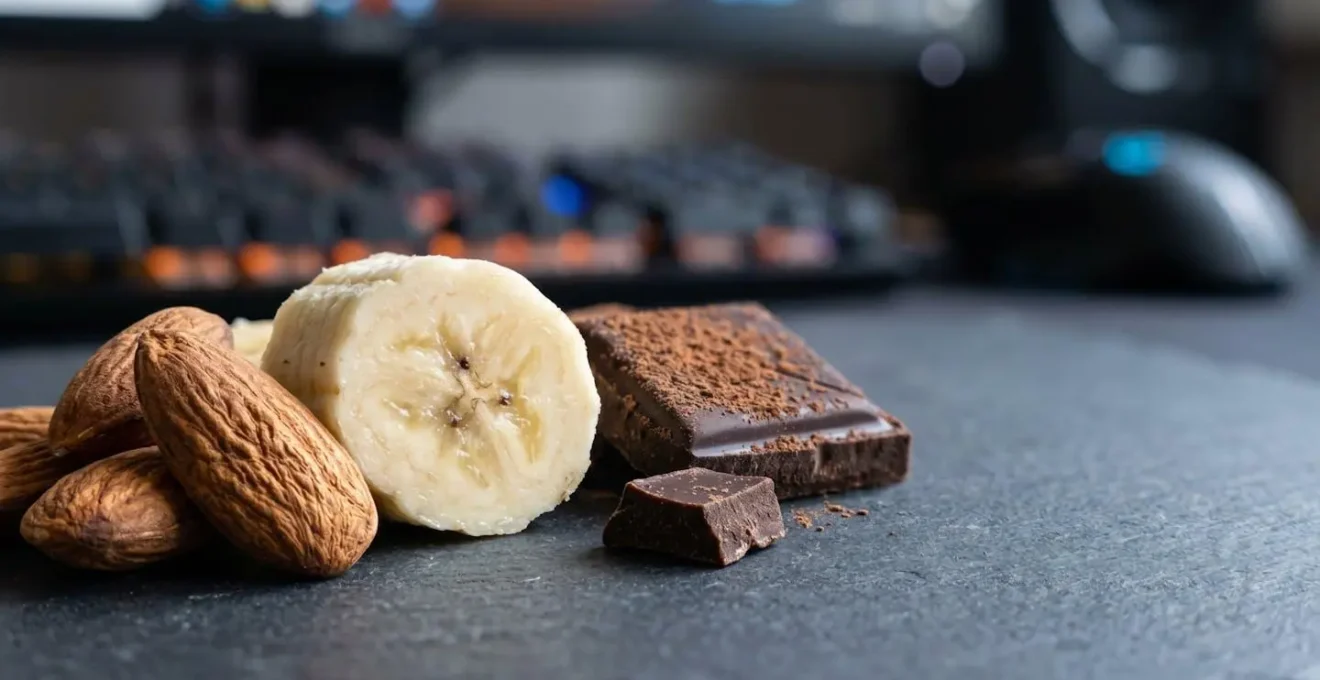 Table de nutrition sportive avec aliments pour la performance cognitive