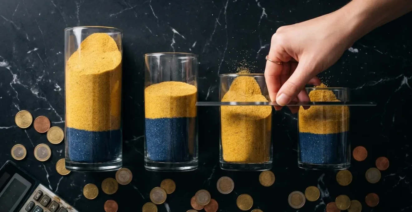 Graphique montrant l'étalement fiscal d'un gain exceptionnel sur 4 ans avec le système du quotient