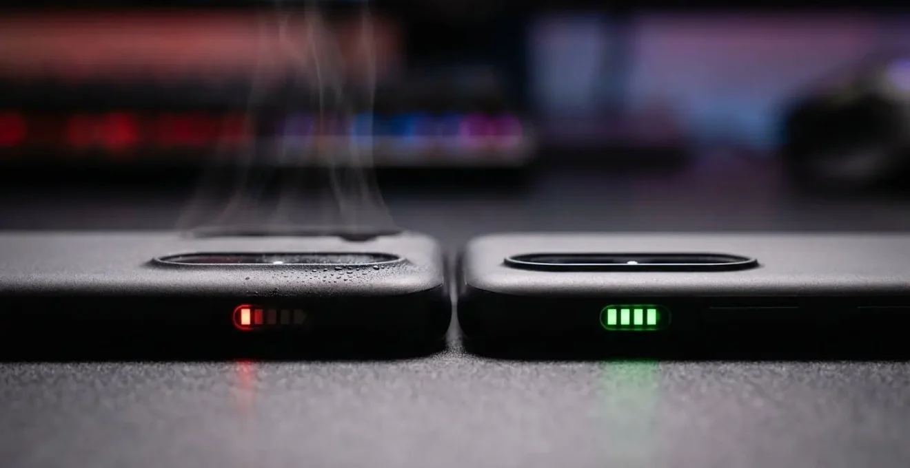 Comparaison de l'autonomie batterie entre 4G et 5G sur smartphone gaming